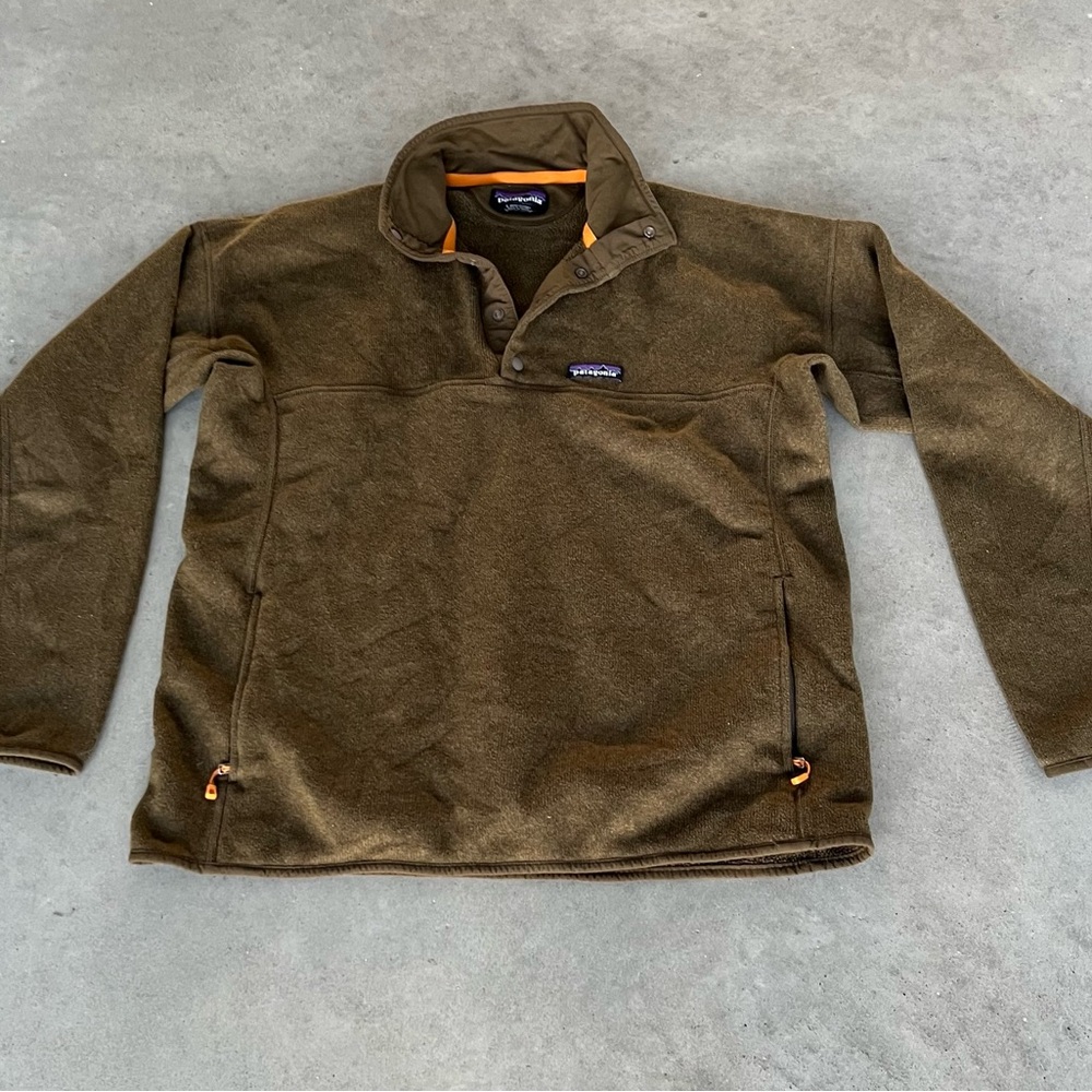 Patagonia Olive Green Snap‑Pullover Fleece - Picture 6 of 10